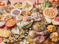 【10周年記念企画：土日祝】＜乾杯ドリンク付き＞北海道グルメ！北海道の豊かな海の恵みや郷土料理で満喫 スイーツはぶどうや栗、かぼちゃなどの味覚のスイーツが満載！