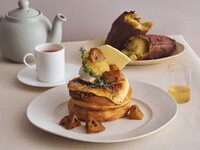 [Starting 9/2] Drink Set / “Sweet Potato” Salted Butter Crème Brûlée Pancakes with Honey Lemon Sauce