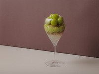 [9/19–11/30 Dessert Set] Shine Muscat parfait + coffee or tea