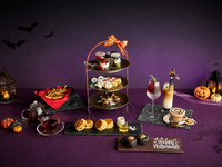 ハロウィンに染まる秋果実のアフタヌーンティー＋2Hカフェフリー付き＋メッセージ　～平日13時入店～