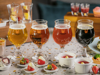 【Tea Time】Weekday-exclusive “Grape Afternoon Tea” + free-flowing drinks including craft beer (Entry times: 12:00, 14:30, or 17:00)