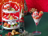 【平日】いちごのプレゼントボックスミニパフェ付◇真っ赤ないちごのクリスマスアフタヌーンティー