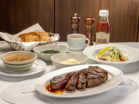【Tボーンランチコース】アメリカ国内最上級グレードTボーンステーキ・食後のデザート含む全6品+1ドリンク