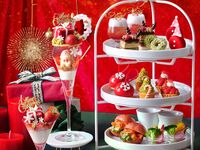 2時間カフェフリー【平日：パフェ付き】真っ赤ないちごのクリスマスアフタヌーンティー