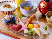 【10月】ごちそうランチ　お造り御膳+コーヒー付き