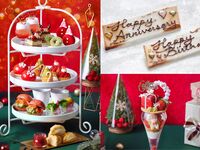 🎄【12/21・22・23】メッセージプレート＆紅茶のクリスマスプチギフトプレゼント！いちごのプレゼントボックスパフェ付◇真っ赤ないちごのクリスマスアフタヌーンティー
