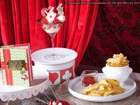 ＜特別会場へご案内＞【平日限定10食】白うさぎのホリデーパフェ ～ハート＆マカロン～＆ポテトフライ 