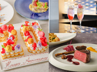 【★特別な記念日に数字が選べるナンバーケーキ★】フラワーカクテル＆花束ギフト付★メインは旬魚的鯛＆オーストラリア産牛サーロインのフルコース全5皿
