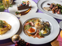 【 X'mas★2026年12月24日、25日、2日間限定】 乾杯スパークリング付き！ クリスマス限定フル・コース　