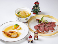 【X’mas限定限定ランチコース】ローストビーフや大海老炒めなど全14皿