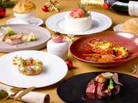 12/24・25【窓際確約＆Xmasケーキ付き】🥂モエ＆シャンドンで乾杯🥂◆キャビア・黒トリュフ・フォアグラの世界三大珍味を堪能◆蝦夷アワビ、オマール海老と国産牛の全7品-Haute cuisine-