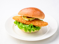 Fish Burger with  Tartar Sauce &french fries Set
