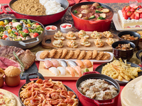 【謹賀新年】＜1部・2部＞新春ディナー！新年の贈り物～お酒類もご自由に～　夜には御節総菜、ローストビーフ、握りたてお寿司、揚げたての天麩羅が登場！1/1~1/4