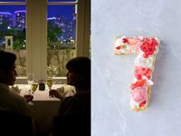 【✨夜景個室確約✨】ナンバーケーキ1桁と乾杯グラスシャンパン付！季節のアミューズから始まり、魚・特選牛フィレのWメイン等個室専用ディナーコース全6品(12/1～)