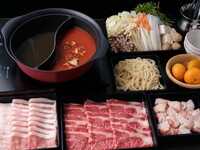 かこむdeこたつ！◎Premium 黒毛和牛リブロース＆茶美豚＆備中高原鶏 選べる4種スープしゃぶしゃぶセット(飲み放題付き)<大人お一人様7980円>＜ 展望台料金は含まれておりません＞