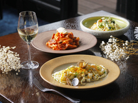 [December, January, February] Choose-your-own pasta + buffet with 3 types of alcoholic drinks (unlimited time)