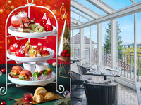 11月限定10%OFF！窓側確約【平日】乾杯スパークリング付◇真っ赤ないちごのクリスマスアフタヌーンティー